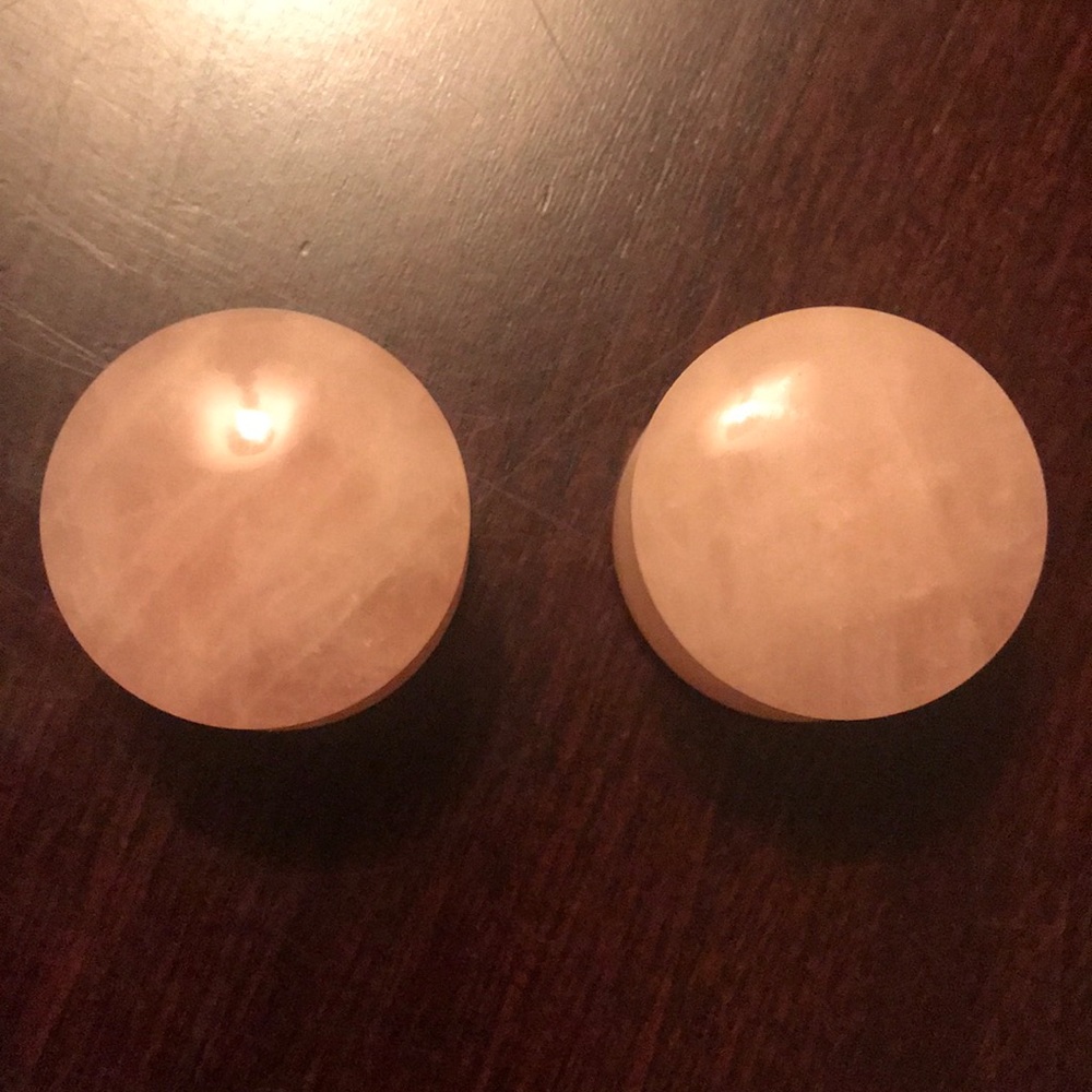 Rose quartz 7/8 plugs